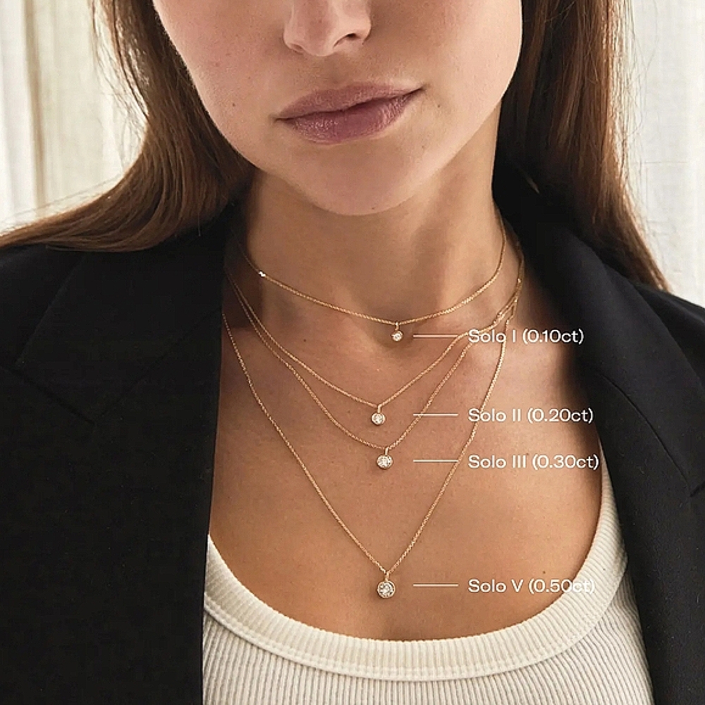 Idyl Solo V 0.50 Carat Lab Diamond Pendant - Picture 2 of 5